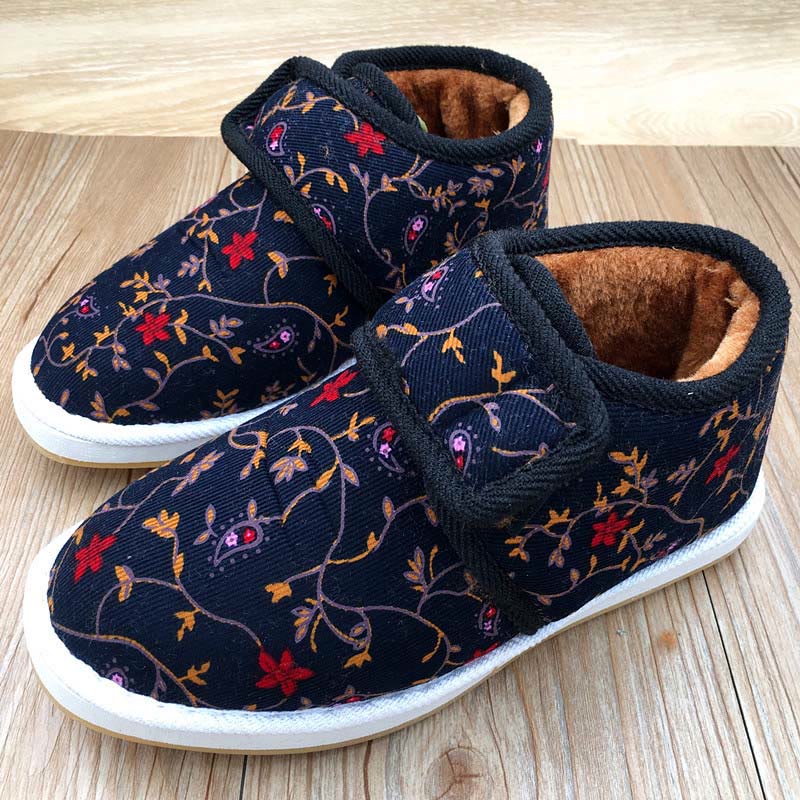 Pantoufles Plusock grande taille à motif léopard et fleurs - image 2