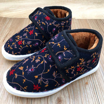 Pantoufles Plusock grande taille à motif léopard et fleurs - image 2