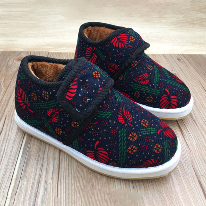 Pantoufles Plusock grande taille à motif léopard et fleurs - Bleu marine - EU42(US7.5) - image 6