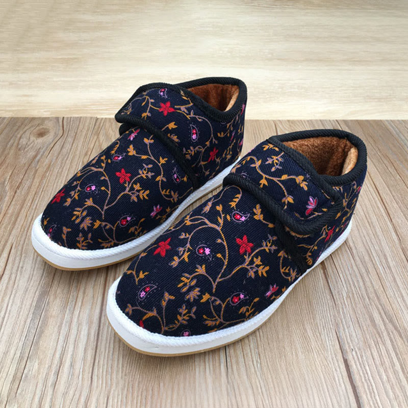 Pantoufles Plusock grande taille à motif léopard et fleurs - Bleu foncé - EU42(US7.5) - image 7