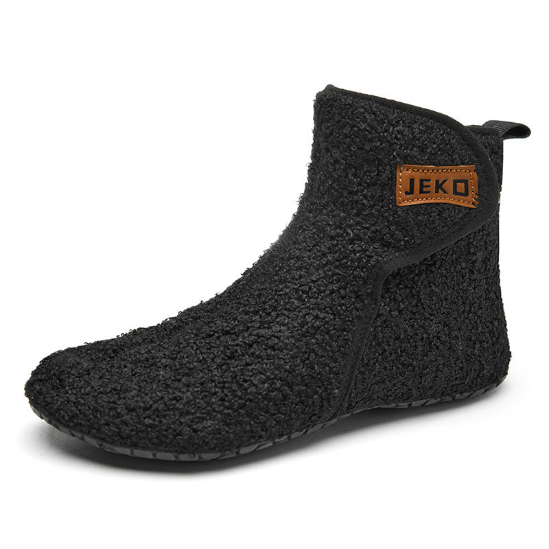 Pantoufles à scratch unies grande taille - Noir - EU42-43(US8.5-9) - image 9