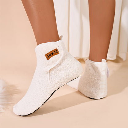 Pantoufles à scratch unies grande taille - image 1