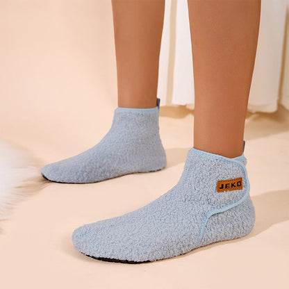 Pantoufles à scratch unies grande taille - image 3