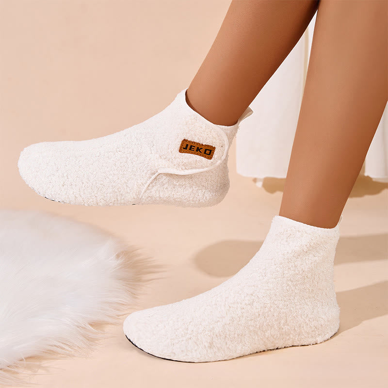 Pantoufles à scratch unies grande taille - image 2