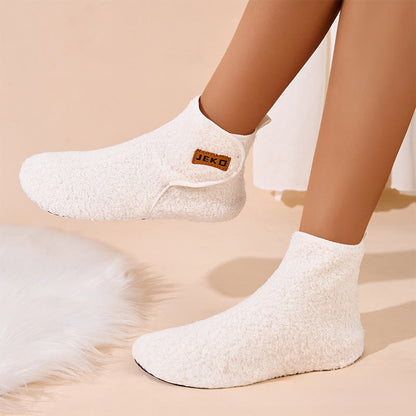 Pantoufles à scratch unies grande taille - image 2