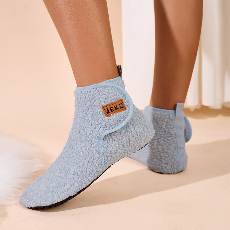 Pantoufles à scratch unies grande taille - image 4