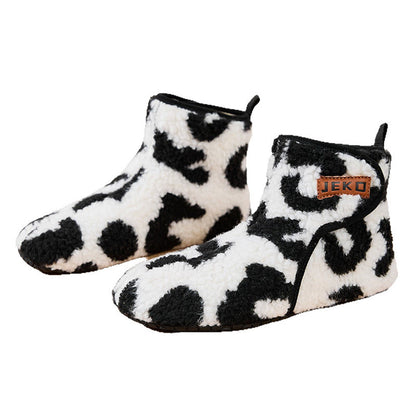 Pantoufles mignonnes à imprimé vache grande taille - Noir - EU42-43(US8.5-9) - image 7