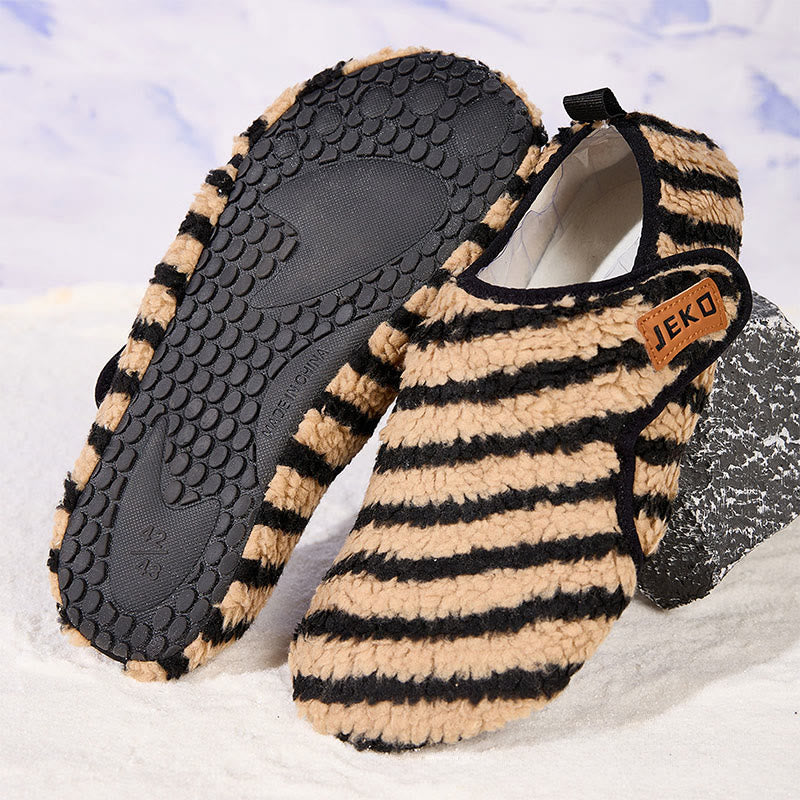Pantoufles à rayures Velcro grande taille - image 10