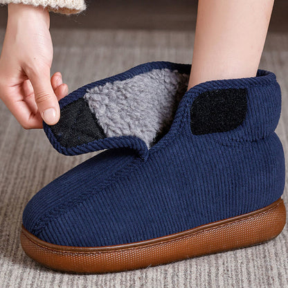 Pantoufles à scratch doublées en polaire grande taille - image 2