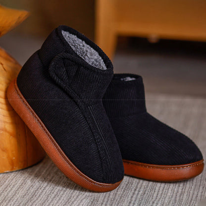 Pantoufles à scratch doublées en polaire grande taille - Noir - UE47-48 (US11-12) - image 9