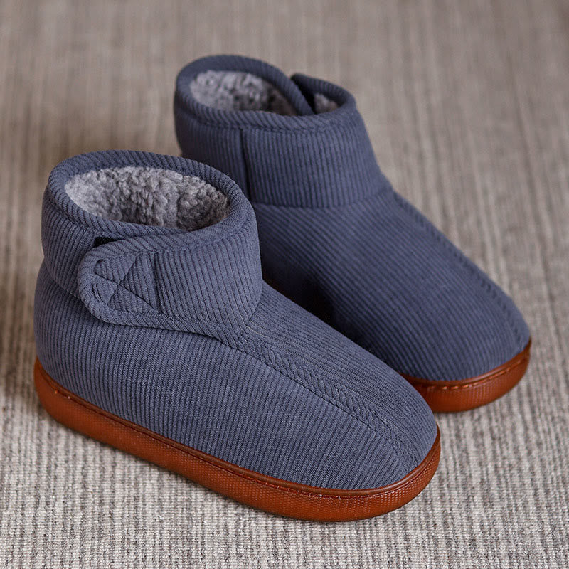 Pantoufles à scratch doublées en polaire grande taille - Gris - UE47-48 (US11-12) - image 12