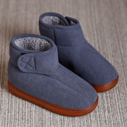 Pantoufles à scratch doublées en polaire grande taille - Gris - UE47-48 (US11-12) - image 12