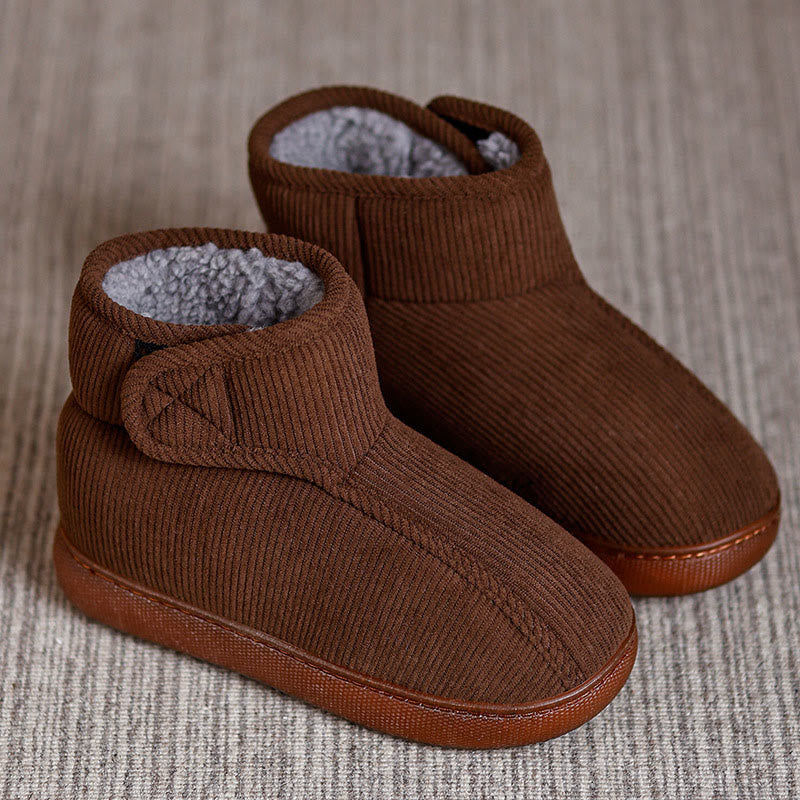 Pantoufles à scratch doublées en polaire grande taille - Café - UE47-48 (US11-12) - image 7