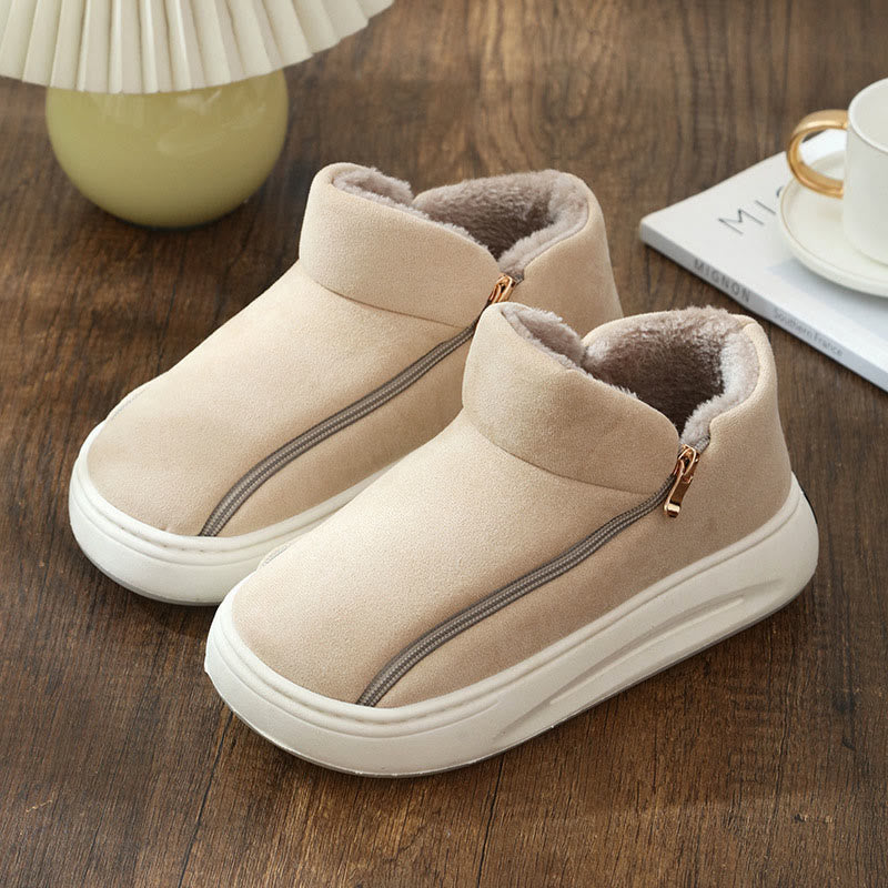 Pantoufles à fermeture éclair larges grandes tailles - Beige - EU42-43 (US7-7.5) - image 11