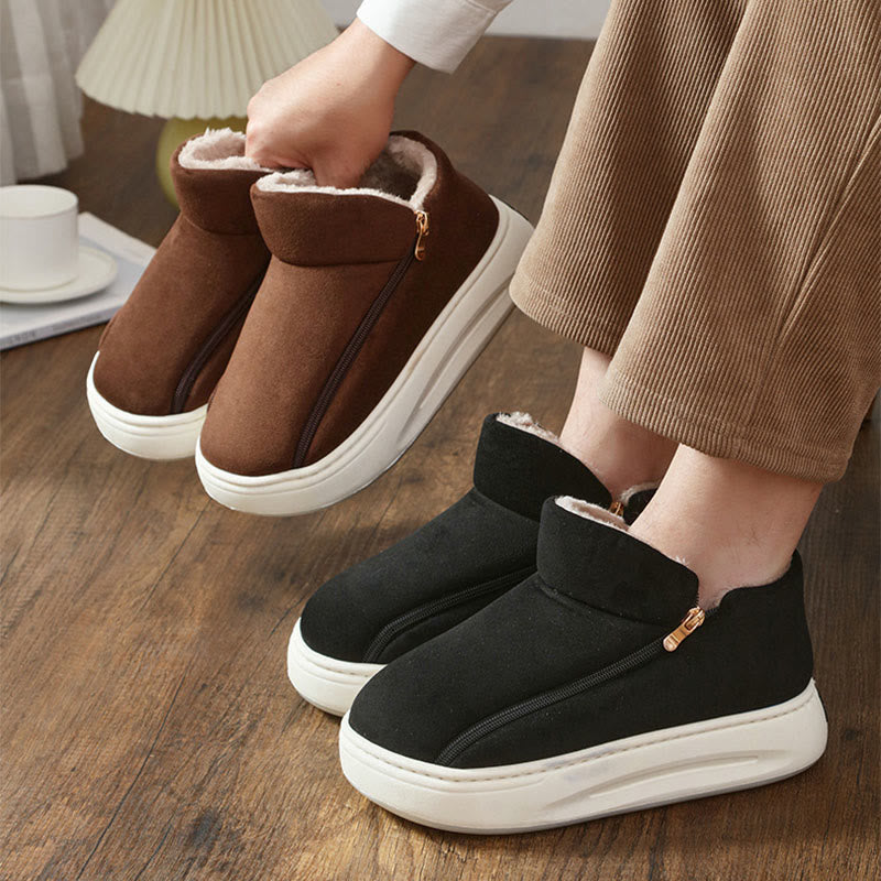 Pantoufles à fermeture éclair larges grandes tailles - image 0