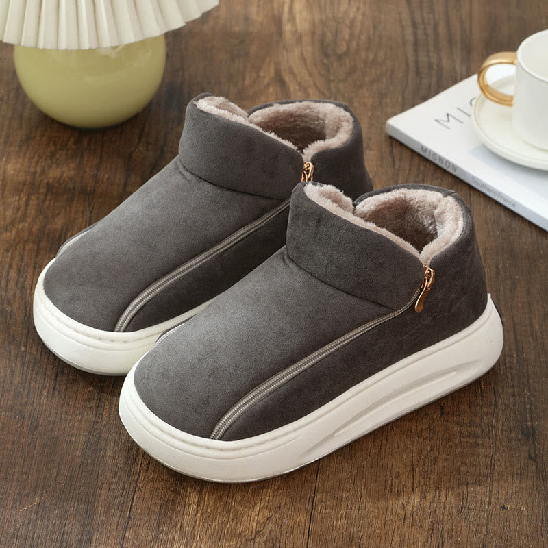 Pantoufles à fermeture éclair larges grandes tailles - Gris - EU42-43 (US7-7.5) - image 10