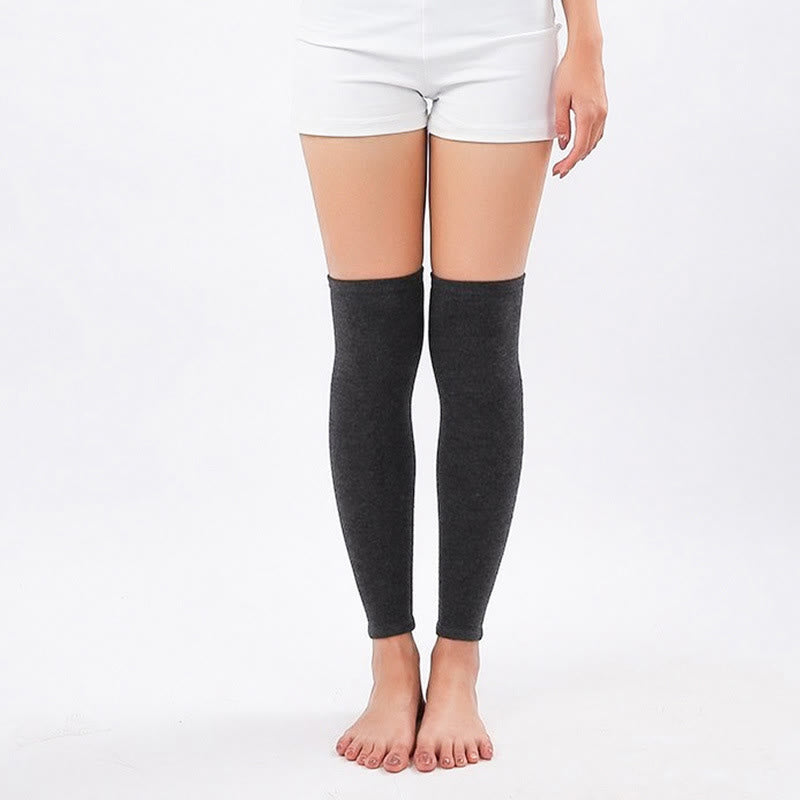 Manchons de genou Plusock couleur unie - Gris foncé - XL - image 1