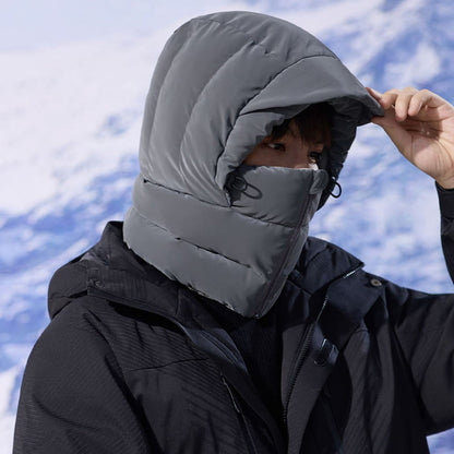 Écharpe à capuche doublée en polaire pour l'hiver - Gris foncé - One Size - image 6