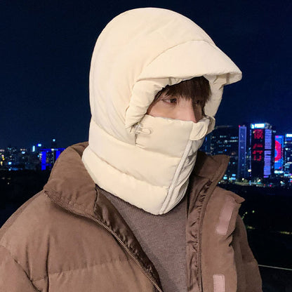 Écharpe à capuche doublée en polaire pour l'hiver - Blanc - One Size - image 5