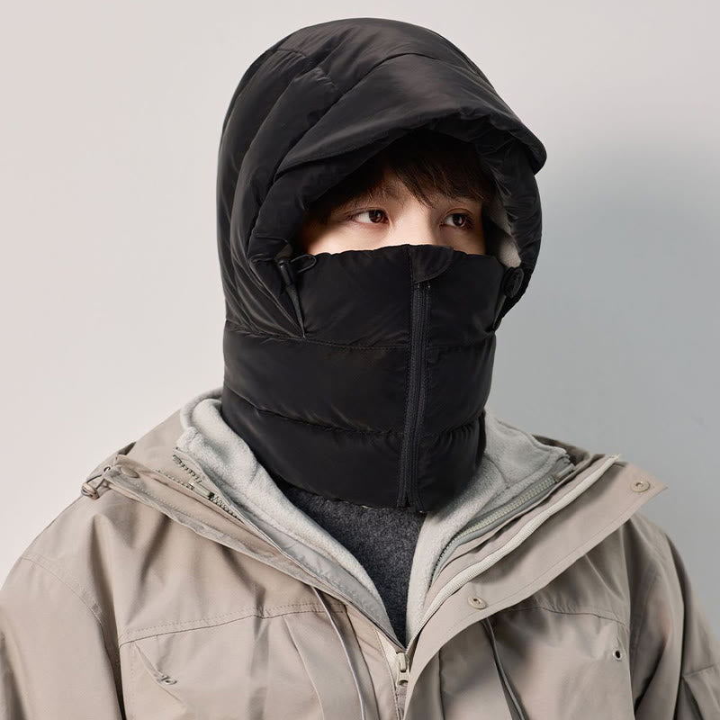 Écharpe à capuche doublée en polaire pour l'hiver - Noir - One Size - image 3