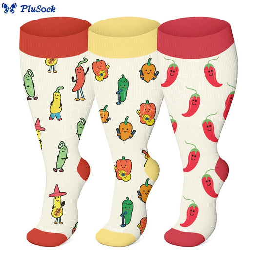 Chaussettes de compression Rock Vegetables grandes tailles (3 paires) - image 0