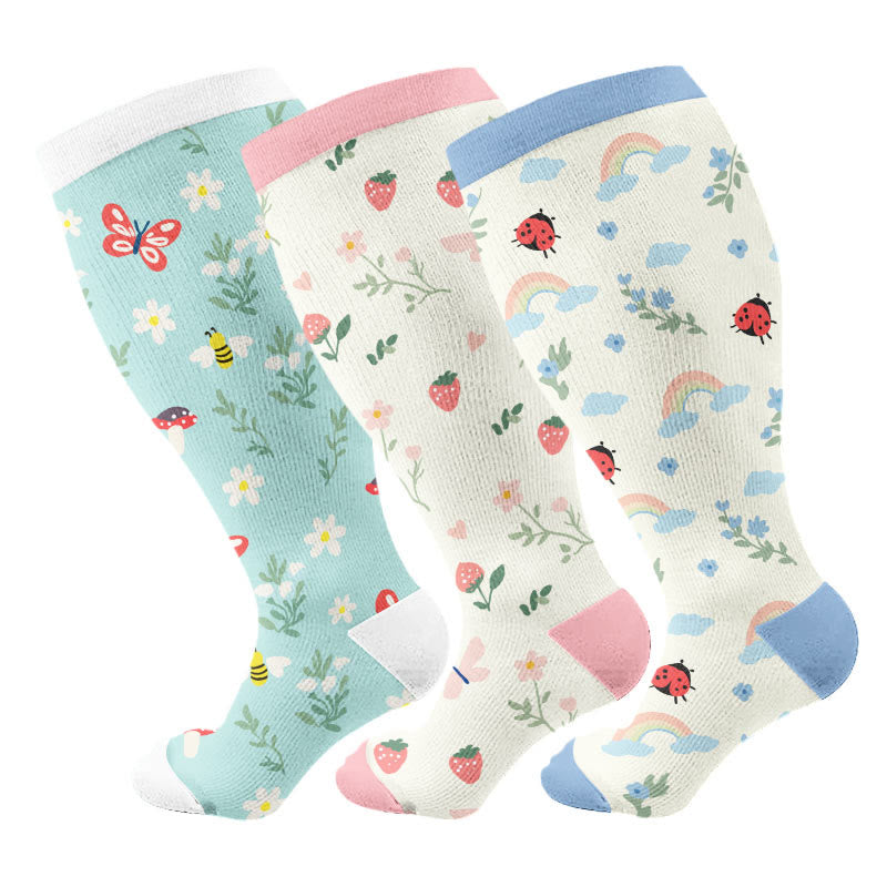 Chaussettes de compression Nature Delight grandes tailles (3 paires) - Multicolore - 4XL - image 1