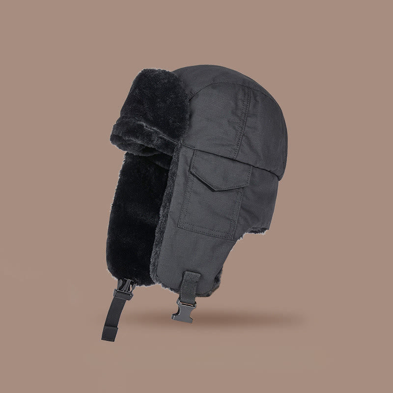 Bonnet chaud protégeant les oreilles - Noir - One Size - image 3