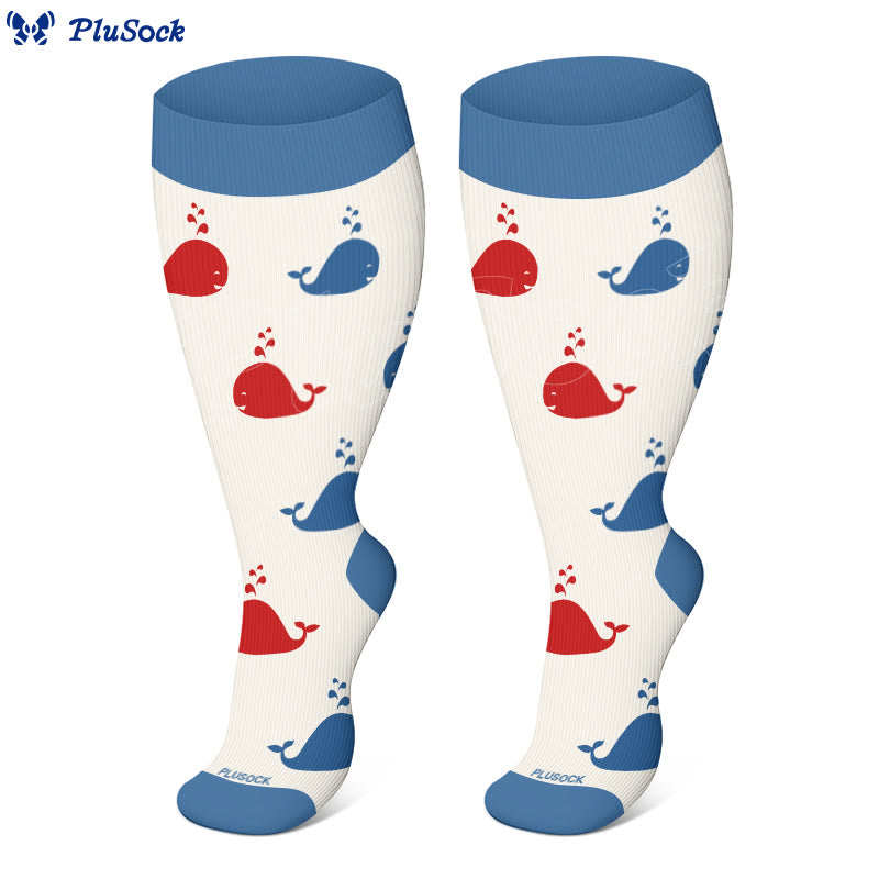 Chaussettes de compression grandes tailles, collection animaux mignons (3 paires) - image 2