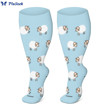 Chaussettes de compression grandes tailles, collection animaux mignons (3 paires) - image 3