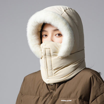 Écharpe à capuche unie - Blanc - One Size - image 1