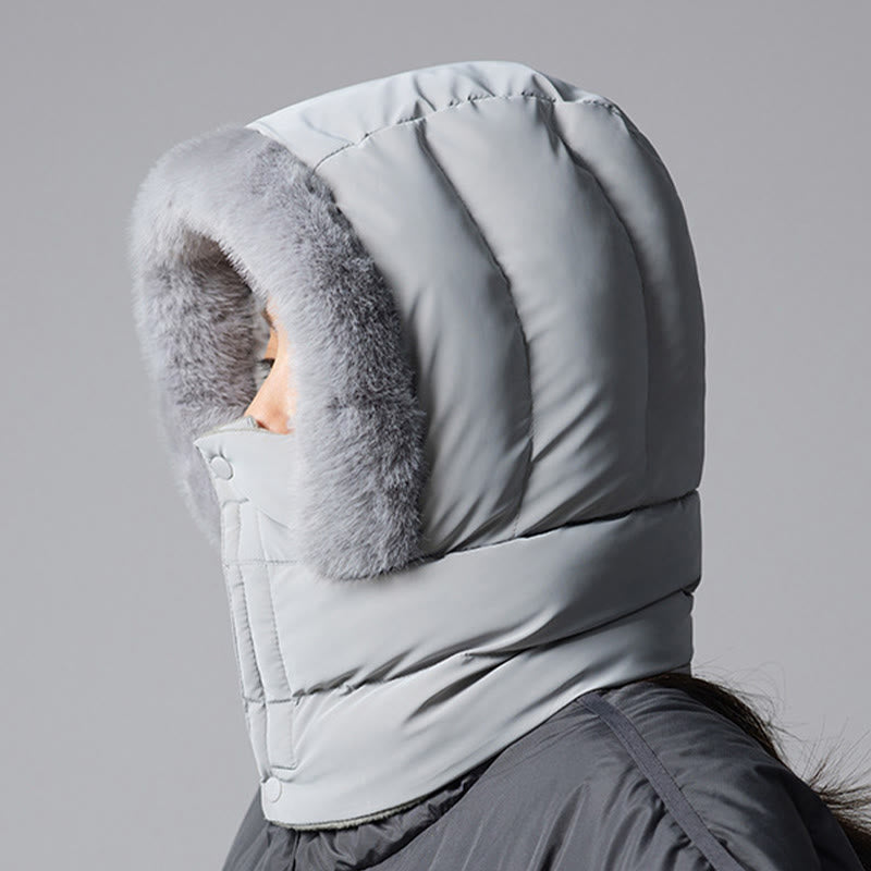 Écharpe à capuche unie - Gris clair - One Size - image 0