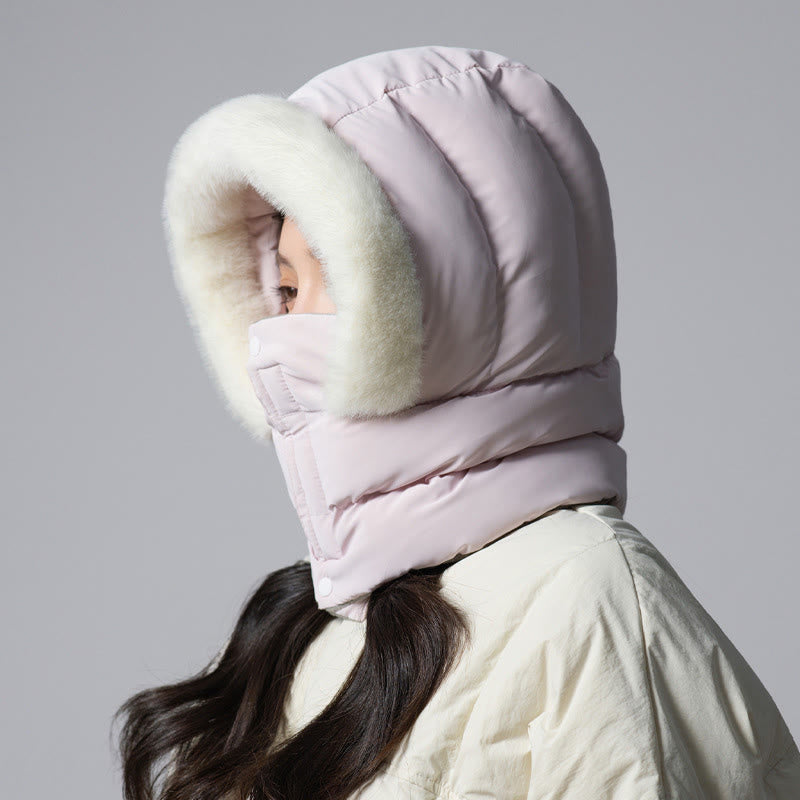 Écharpe à capuche unie - Rose - One Size - image 2