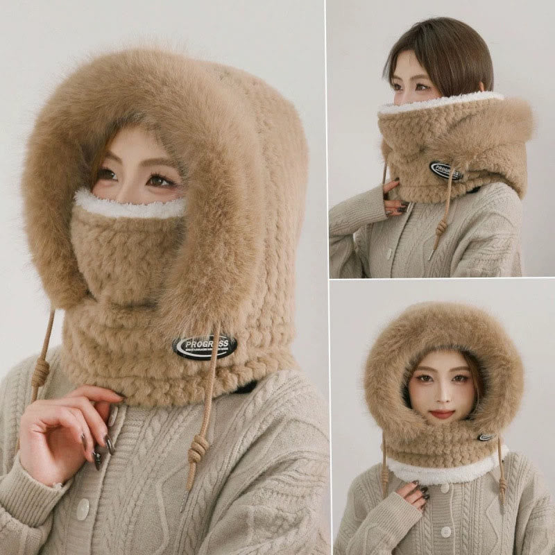 Écharpe à capuche intégrale pour une protection hivernale optimale - Kaki - One Size - image 1
