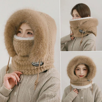 Écharpe à capuche intégrale pour une protection hivernale optimale - Kaki - One Size - image 1