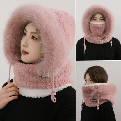 Écharpe à capuche intégrale pour une protection hivernale optimale - Rose - One Size - image 2