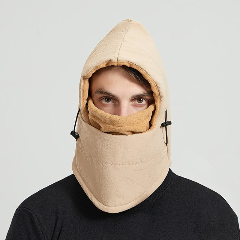 Écharpe à capuche coupe-vent pour l'équitation en extérieur - Kaki - One Size - image 0