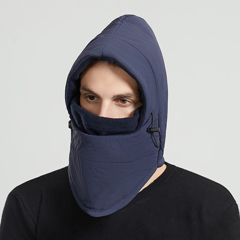 Écharpe à capuche coupe-vent pour l'équitation en extérieur - Bleu - One Size - image 2