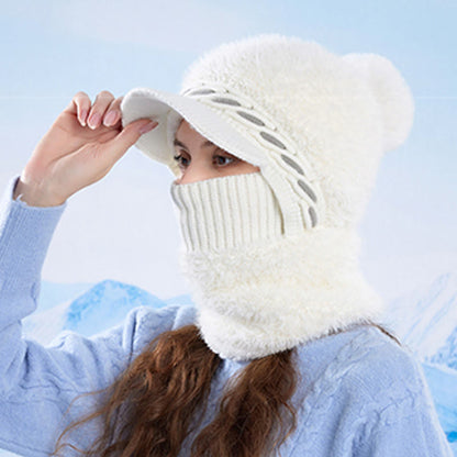 Bonnet trappeur en polaire chaude avec écharpe à capuche - image 11