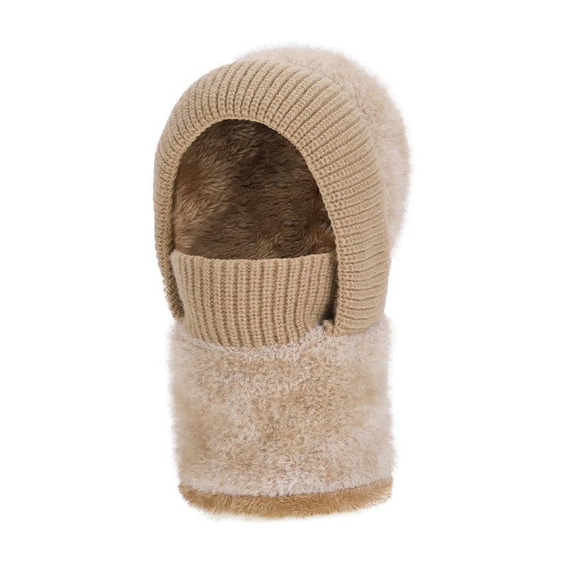 Écharpe chaude d'hiver à capuche - Kaki - One Size - image 14