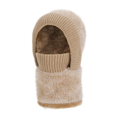Écharpe chaude d'hiver à capuche - Kaki - One Size - image 14