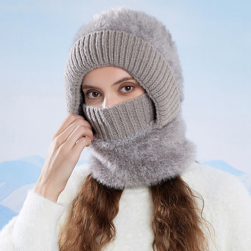 Écharpe chaude d'hiver à capuche - image 5