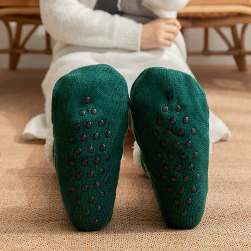 Chaussettes-chaussons de Noël grandes tailles avec rennes et Père Noël - image 8