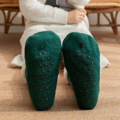 Chaussettes-chaussons de Noël grandes tailles avec rennes et Père Noël - image 8