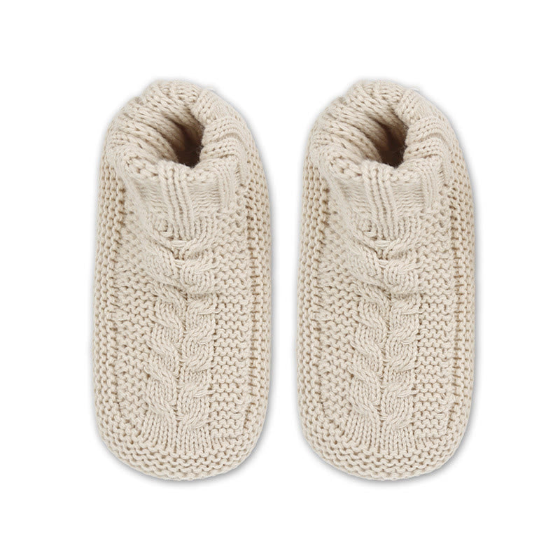 Chaussettes-chaussons d'intérieur épaisses et confortables, grandes tailles - Beige - EU36-41(US3-7.5) - image 9