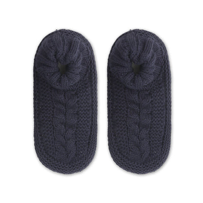 Chaussettes-chaussons d'intérieur épaisses et confortables, grandes tailles - Bleu marine - EU36-41(US3-7.5) - image 4