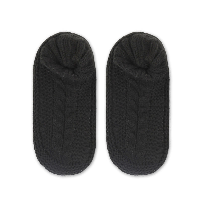 Chaussettes-chaussons d'intérieur épaisses et confortables, grandes tailles - Noir - EU36-41(US3-7.5) - image 5