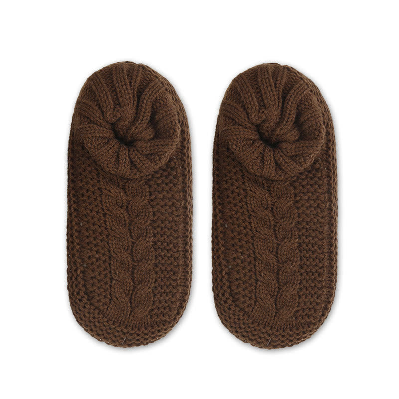 Chaussettes-chaussons d'intérieur épaisses et confortables, grandes tailles - Café - EU36-41(US3-7.5) - image 6