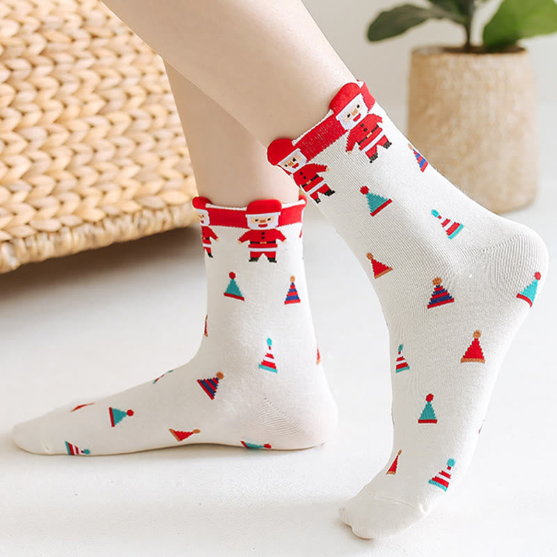 Chaussettes fantaisie à motifs (6 paires) - image 1