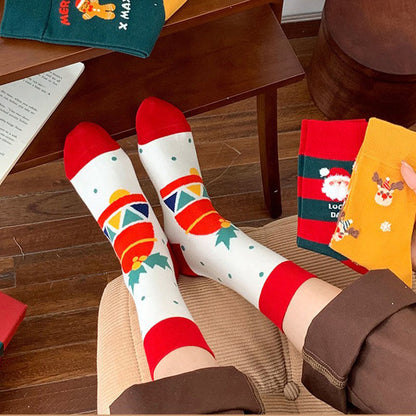 Chaussettes rouges de Noël (4 paires) - image 1