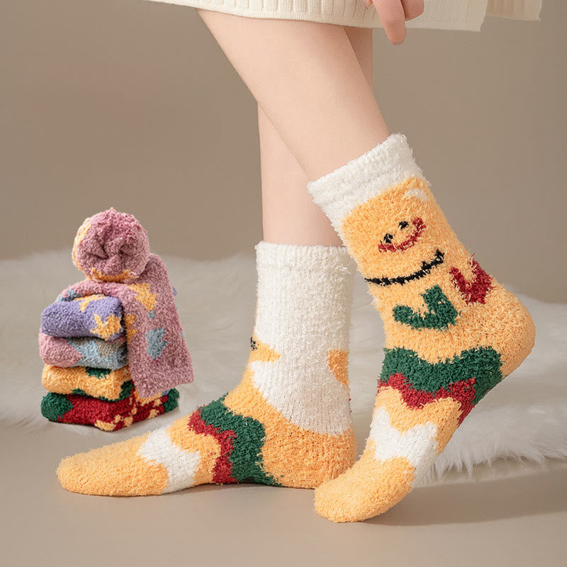 Chaussettes-chaussons en polaire corail qui ne peluchent pas - image 8